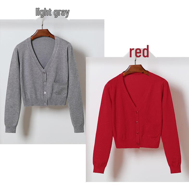 2022 Women's Slim-Fit Long-Sleeve Knit Cardigan Sweater - Spring/Autumn Fashion