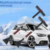 Многофункциональная автомобильная лопата для снега и щетка для удаления льда с двойной головкой из алюминиевого сплава, выдвижная конструкция
