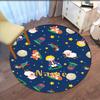 Custom Name The Little Prince Printed Round Rug Carpet Chair Rug Area Rug Entryway Doormats,for Office Chair Living Room Bedroom Kitchen Room.