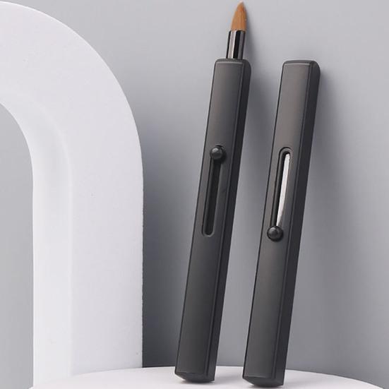 Кисть для макияжа губ, матовая текстура, помощник для макияжа, портативная прочная телескопическая кисть для теней для век двойного назначения для женщин