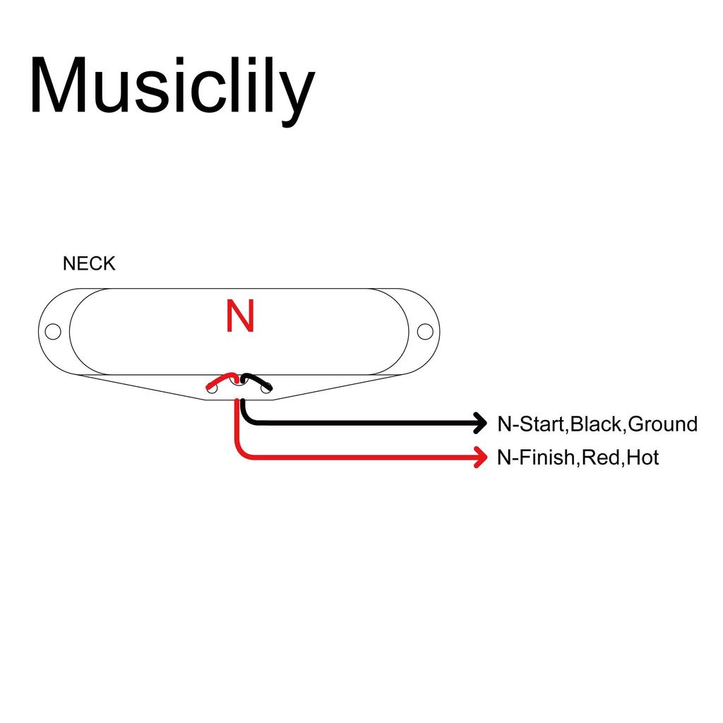 Musiclily 50mm Telecaster Pickup for Tele Electric Guitar Neck, Chrome