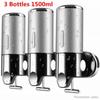 3шт пластиковые ванные 500мл дозаторы жидкого мыла настенный дозатор для душа отель нержавеющий и устойчивый к коррозии