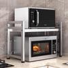 Extendable 2-Tier Carbon Steel Kitchen Microwave Shelf