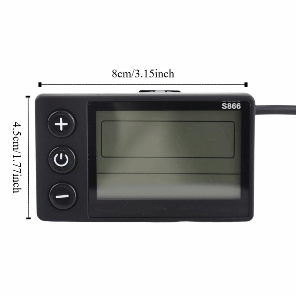 S866 Electric Bicycle Display 24V 36V 48V E-bike LCD Display Instrument  Electric Scooter