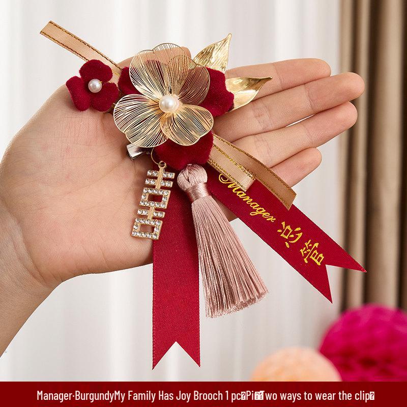 Complete Wedding Boutonniere Set: Groom, Bride, Parents Lapel Flowers & Brooches