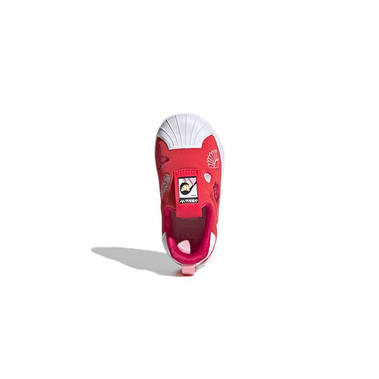 Adidas Originals Superstar 360 Round Toe Slip-On Non-Slip Low-Top Walker Shoes Baby Shoes Red Q46309