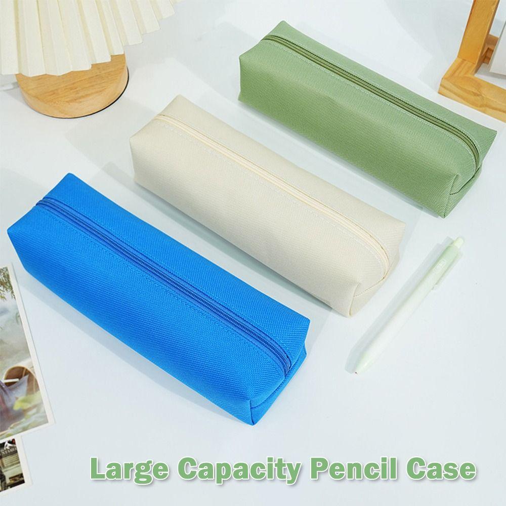 Large Capacity Pencil Case Square Stationery Bag Durable Stationery Pouch Back To School Gift