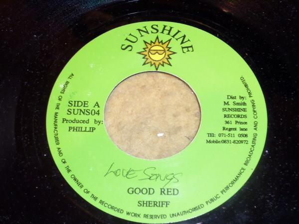 7-дюймовая пластинка SHERIFF - Good Red SUNS04 Sunshine UK Регги, Ска и Даб Б/У