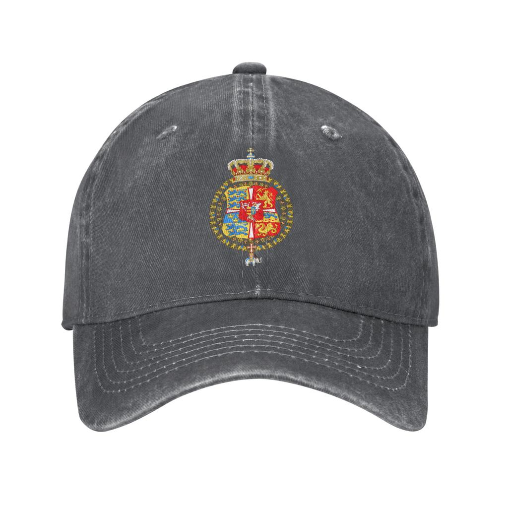 Summer Coat of Arms of Denmark Baseball Cap Sun Adjustable Washed Hip Hop Hats Unisex-Teens Streetwear Kpop Rock Baseball Caps