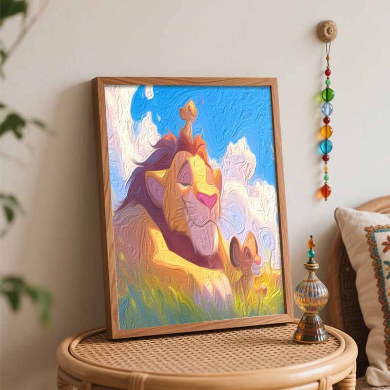 Disney Simba & Nala Oil Painting Kit Canvas DIY Home Decor Gift129