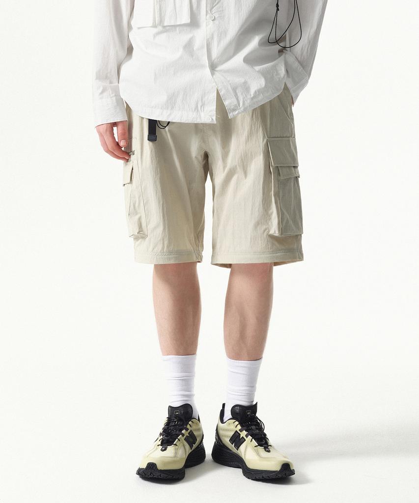 MUSINSA STANDARD [City Leisure] Wide Belted Detachable Cargo Pants [Dusty Cream]