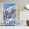 Winter Cedar Trees Natural landscape Shower Curtains Bathroom Curtain Frabic Waterproof Polyester Bathroom Curtains with Hooks
