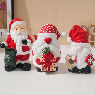 Рождественский Санта-Клаус Смоляная Фигурка Винтажный Настольный Декор для Дома Офиса Рождественский Праздничный Подарок Коллекция Домашние Аксессуары Фигурки