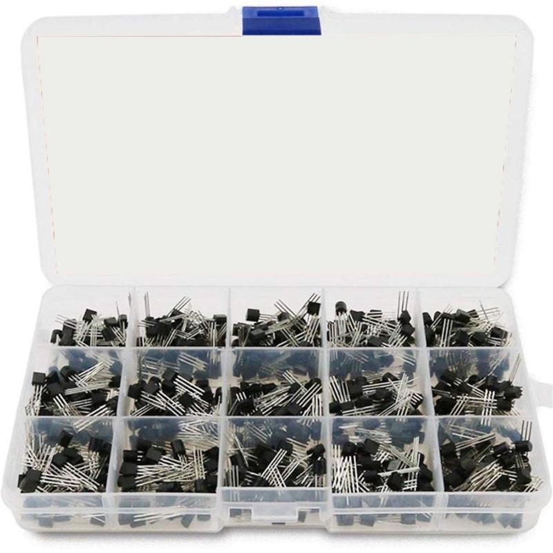 15 Values Power Transistor Variety Pack 675pcs/1Box High Current 2N222-S9018 NPN Components For Electronics Projects