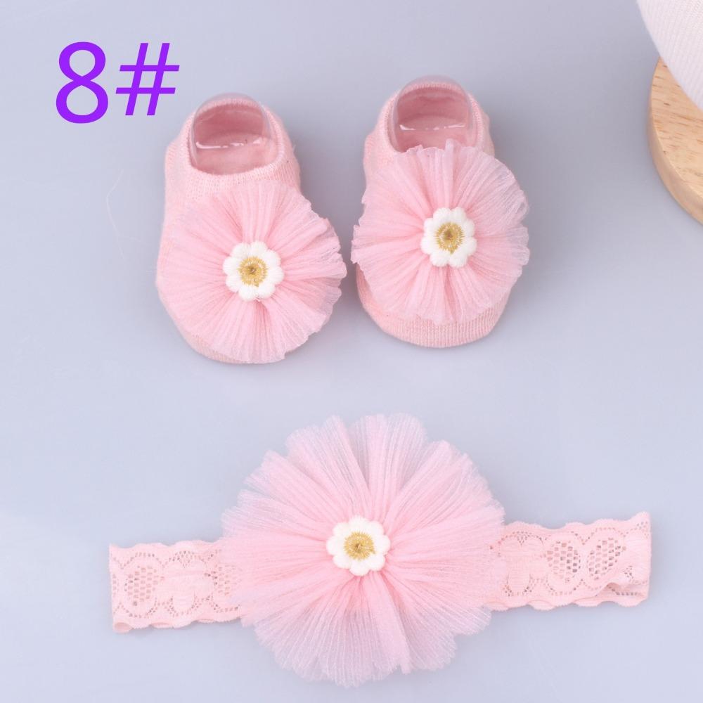 Pearl Bows Newborn Hair Band Cotton+Lace Baby Turban Cute Girl Hair Accessories