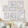 F1 Circuits Track Racing Car Super Collage Poster Wall Art Picture Canvas Prints Living Home Room Decor Cuadros Decorativos