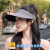 Summer Outdoor UV Protection Hat Women's Seamless Integrated Sunshade and Sunscreen Hat Versatile Large Brim Empty Top Sun Hat