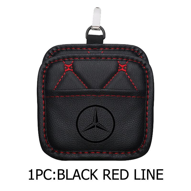 Car Air Vent Hanging Leather Organizer Box Glasses Phone Holder Storage Bag For Benz CITAN VITO SPRINTER CLS SLK Sport ML C200 VB1
