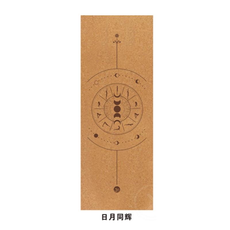 Коврик для йоги из пробкового каучука, расширяющий коврик для фитнес-упражнений, нескользящий коврик для йоги, коврик для йоги