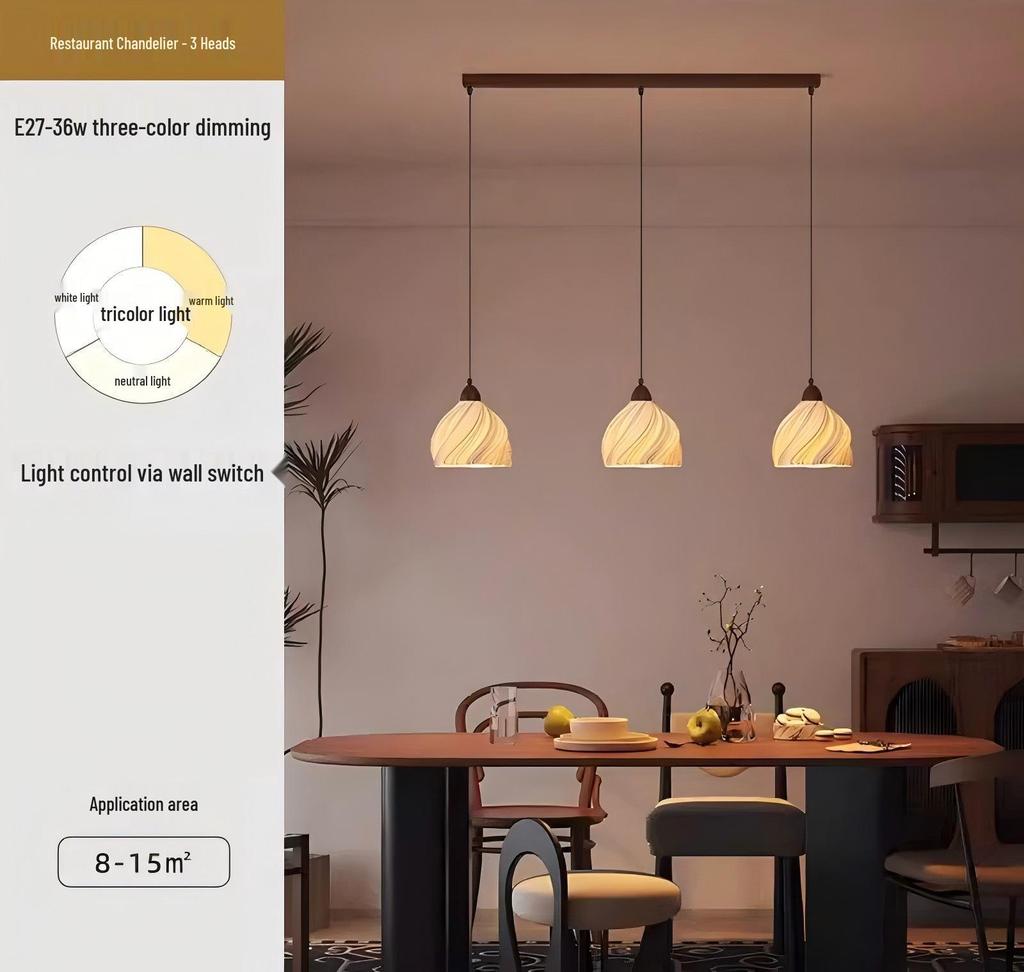 Cream Log-Style Chandelier: Eye-Caring, Super Bright Art Piece for Living Rooms, Bedrooms, and Halls.