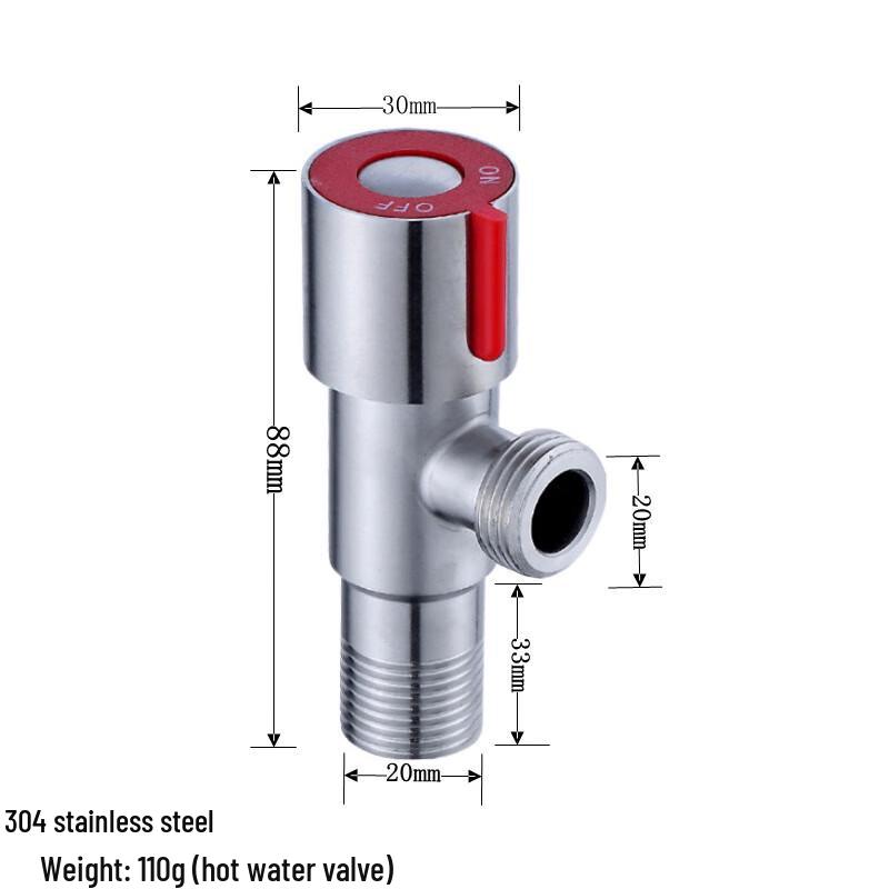 ZH222 Stainless Steel Angle Valve with Thickened Brass Core