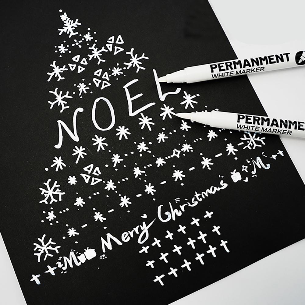 Белые, черные, красные маркеры 1,0 мм, масляная водостойкая ручка для краски для шерсти, холста, шин, стекла, камня, металла, маркеры для рисования граффити, канцелярские принадлежности