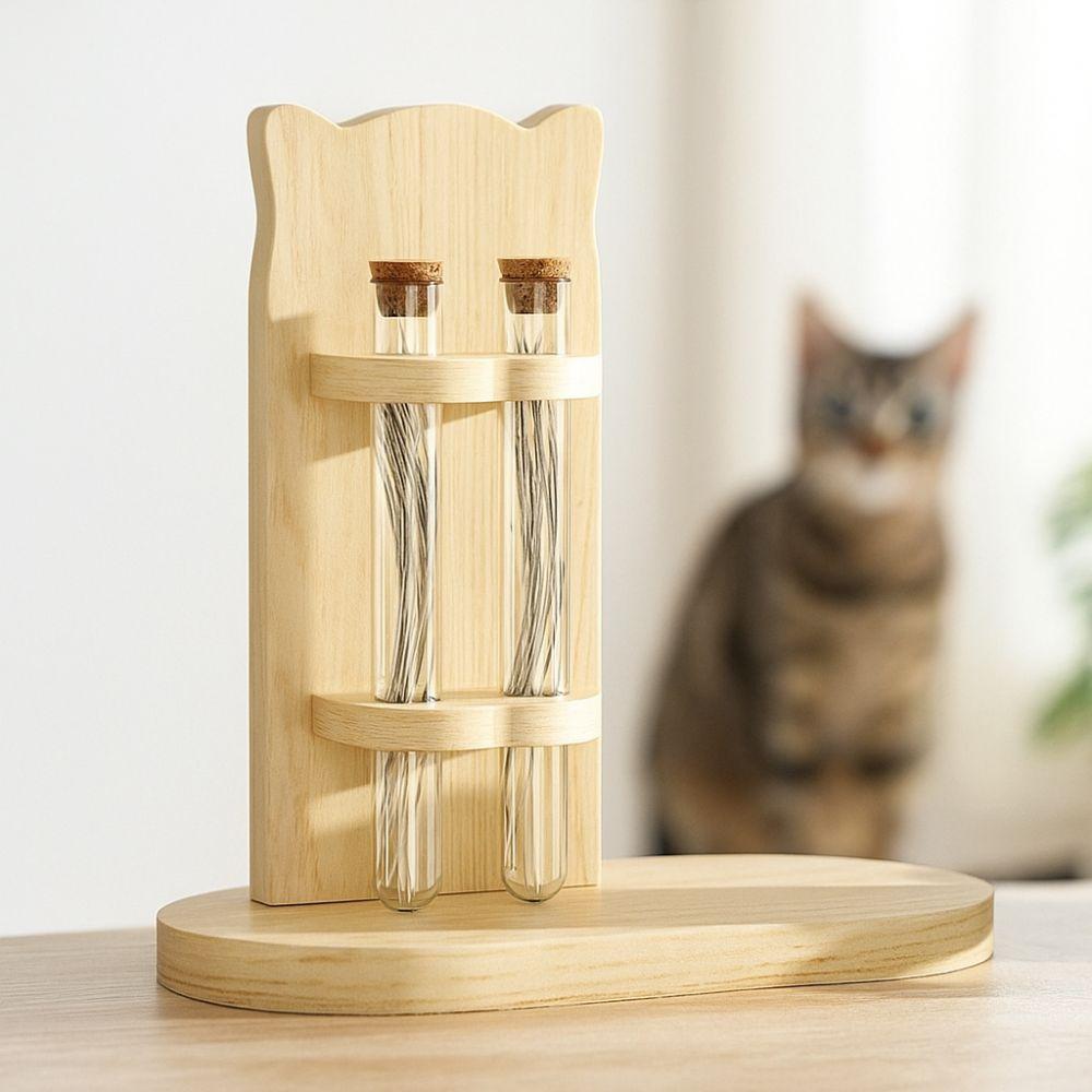 Коробка для хранения шерсти кошки ручной работы, деревянное мемориальное украшение для питомца для щенка, котенка, кроликов