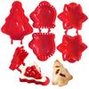 3 Pcs/Set Biscuit Molds Christmas Food Grade Different Shapes Non-stick Easy Release Dough Presser Pocket Hand Pie Molds Holiday Cooking Tool