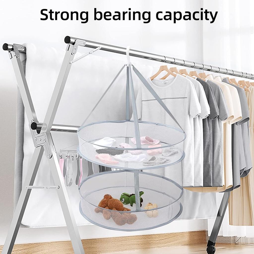 Сетчатая сушилка, подвесная сушилка, складная сушилка для носков, двухъярусная сетевая корзина, стойки для свитеров, игрушек, носков, трав, для улицы, дома