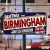 D Flat British Birmingham UK Metal Sign with UK Flag  Aluminum Wall Plaque Suitable for Office  Cafe  British Wall Art Gi