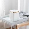 Mini Cute Press-Type Pop-Up Lid Desktop Trash Can, Wall-Mountable, Simple Square Design