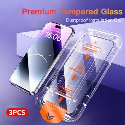 3 шт. закаленное стекло премиум-класса для iPhone 15 14 13 12 Pro Max Plus для 15Pro защитная пленка для экрана