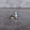 Genuine moonstone statement ring Rainbow moonstone unique design ring Sterling silver ring Crystal ring for beginning Bridesmaid jewelry