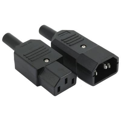 Упаковка из 5 шт. IEC 320 розеток, разъемы C14 Male/C13 Female, встроенный адаптер для бытовой и офисной техники