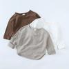 Bamboo Cotton Long Sleeve T-Shirt: 2025 Spring/Autumn Korean Style for Boys & Girls
