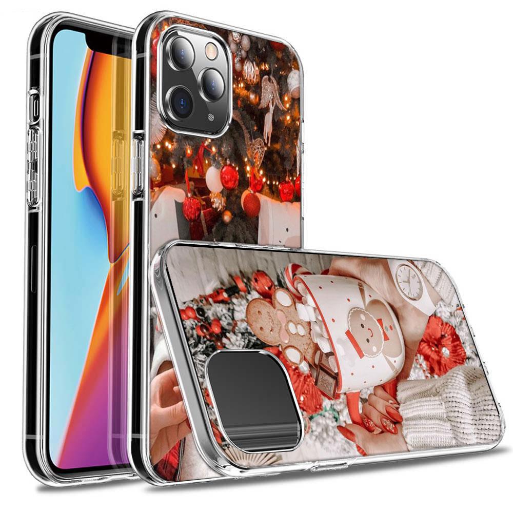 Зимний Кофе Рождественский Чехол Для Телефона Для Iphone 16E 15 Pro 14 Plus 17E 16 17 Pro Max Air 11 12 13 Mini Ударопрочный Capa Милый Cov