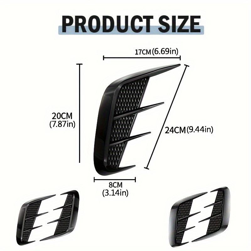 Пара многоцелевых углеродного волокна автомобильных жабр акулы имитация вентиляционных отверстий боковой воздухозаборник украшение капота выпускное отверстие для воздуха автомобиля наклейка на кузов автомобиля