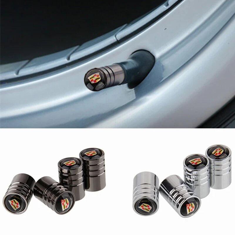 4PCS Alloy Car Wheel Tire Valve Stem Caps Covers For Cadillac ATS BLS CT4 CT6 CTS EXT SLS SRX STS XLR XT4 Escalade Deville DTS zjvc48