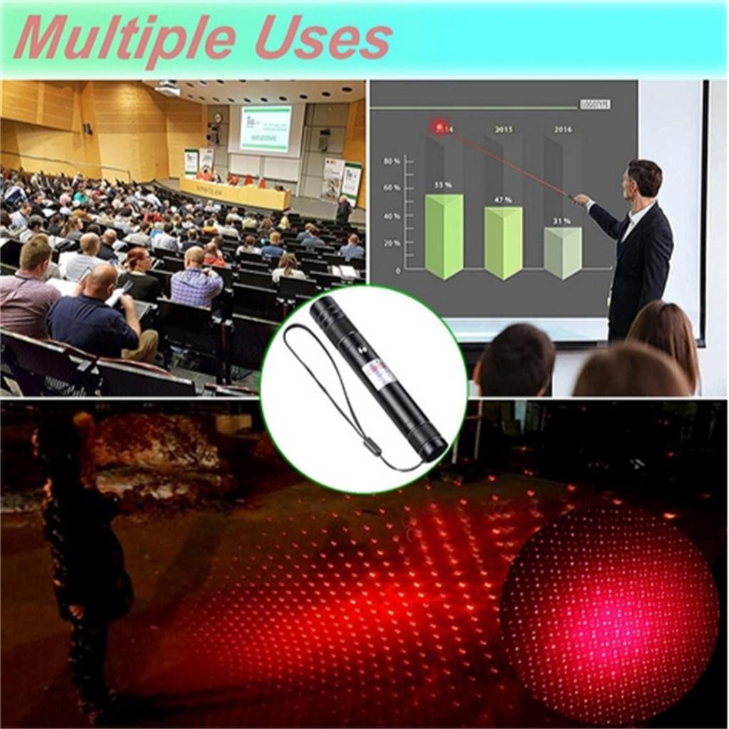 USB Rechargeable Pointer Beam Flashlight Range For TV LED LCD Screens Presentation Outdoors Astronomic Construction
