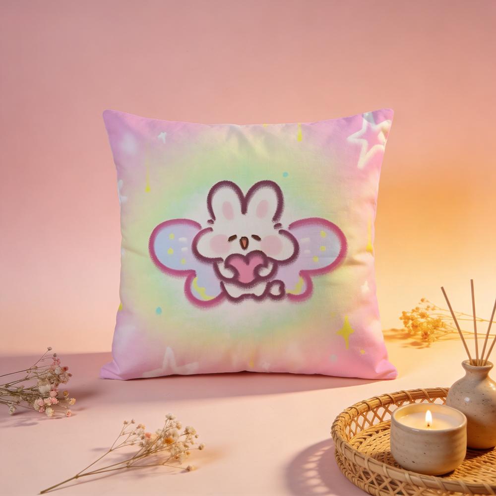 Angelic Cute Pet Group Cushion Cover Comfortable Durable Pillow Cover MultiScene for Home Office Car Sofa