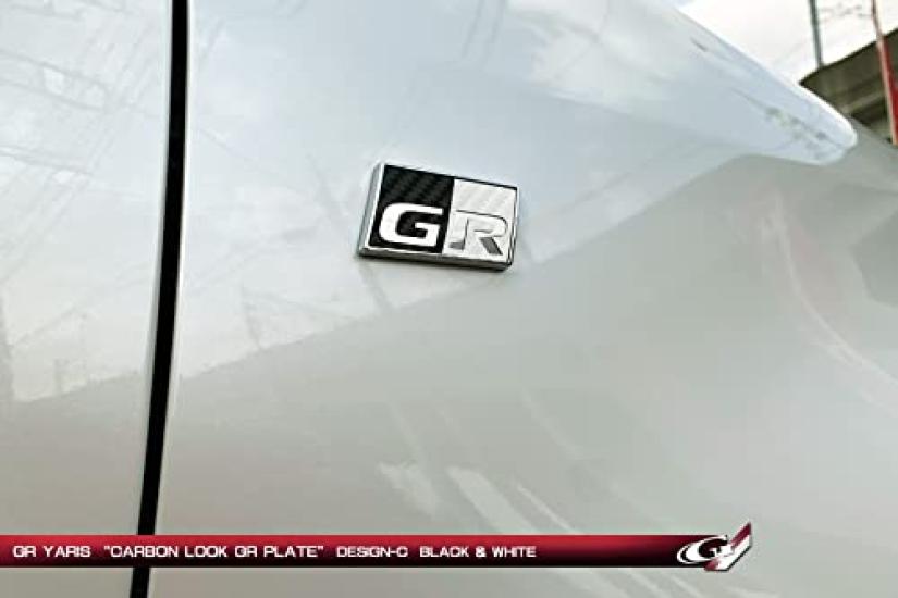 GR Yaris Под карбон GR Grazio&Co. Пластина, Передняя, Type-C, Черно-Белый