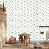 Christmas wallpaper white, light gray and green 50x1000
