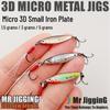 1.5g-5g 3D Mini Metal Jig Lure: Bluefin Minnow VIB Spinner Bait