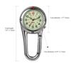 Lancardo Nurse Watch Pocket Watch Analog Luminous Carabiner Silver Men's Women's