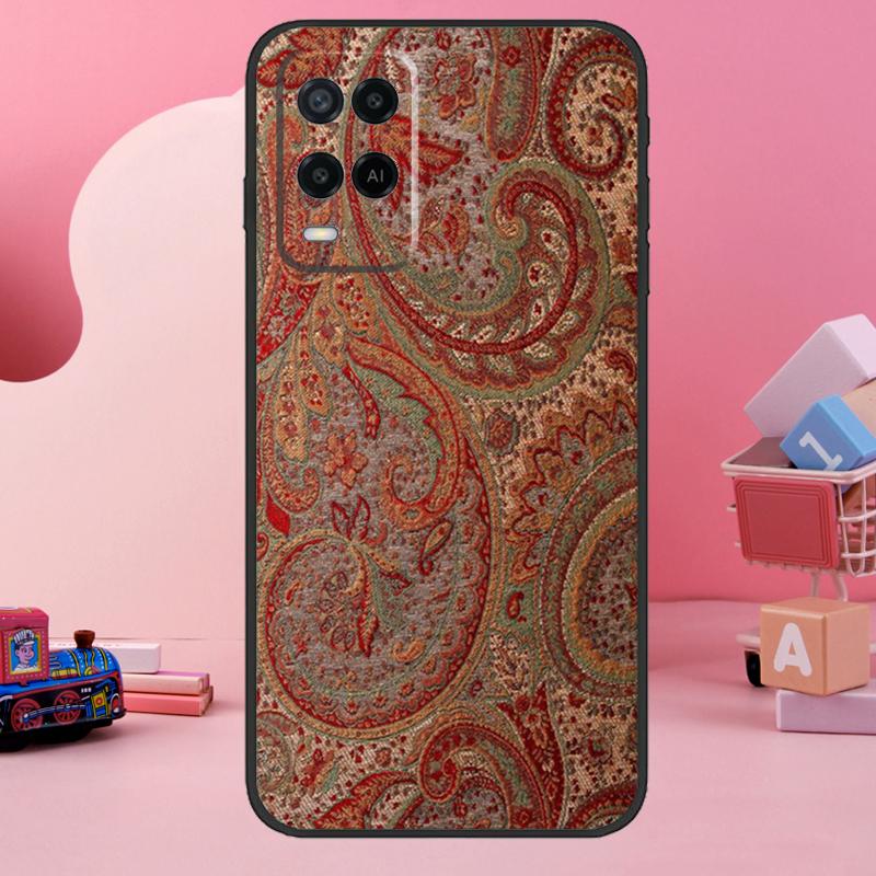 Чехол с узором пейсли для Oppo A74 A94 A54 A17 A57 A77 A76 A16 A96 A18 A60 A80 A40 A38 A58 A78 A98 A15 A5 Pro