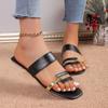 Модные летние повседневные сандалии с круглым носком, удобные модные и сексуальные женские сандалии, подходящие к прогулочной обуви на плоской подошве