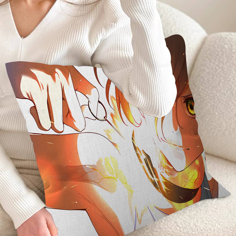Hot Reze C-Chainsaw M-Man Decorative Room Aesthetics Pillow Case Home Decor Bedroom Sofa Bed Couch Pillow Cover 45x45