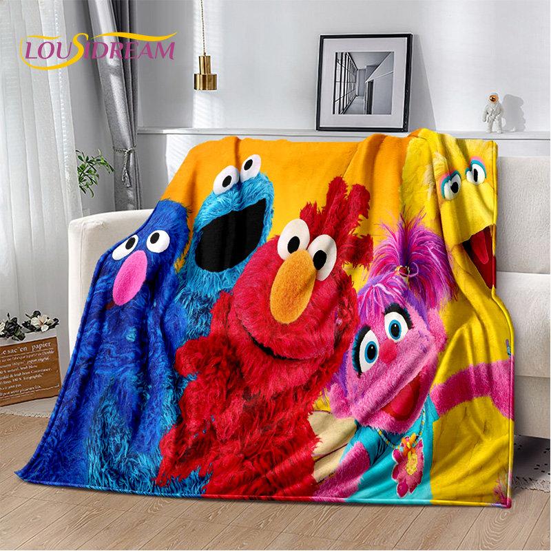 TV Sesame Street Cute Cartoon Soft Plush Blanket,Flannel Blanket Throw Blanket for Living Room Bedroom Bed Sofa Picnic Cover Kid