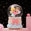 Cartoon Couple Crystal Ball Resin Snow Globe Music Box Toy