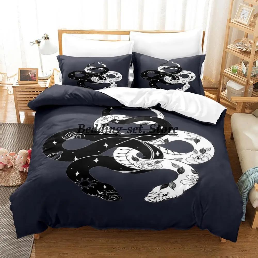 Animal Yinuoda Snake Bedding Set Single Twin Full Queen King Size Bed Set Aldult Kid Bedroom Duvetcover Sets Anime Bed